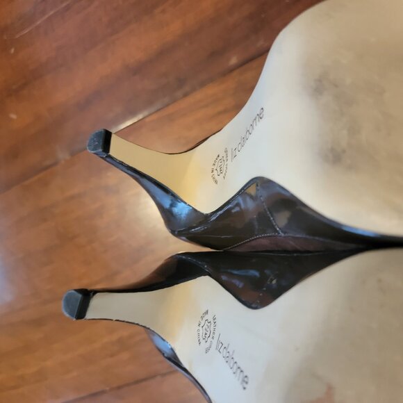 Liz Claiborne Brown Suede/Leather Stiletto Heels/Pumps - Picture 13 of 14